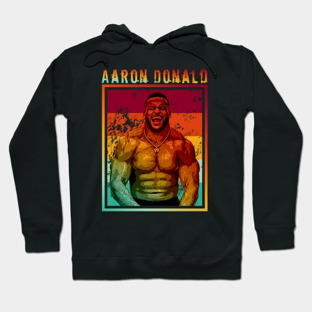 Aaron Donald | Retro Hoodie by Aloenalone